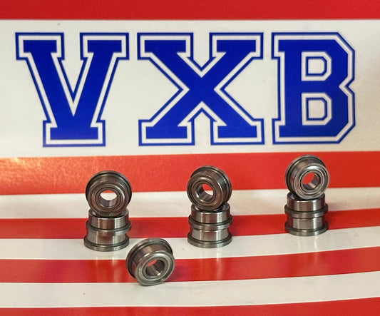 10-Pack Flanged Bearings F684ZZ 4x9x4mm - Shielded - Miniature