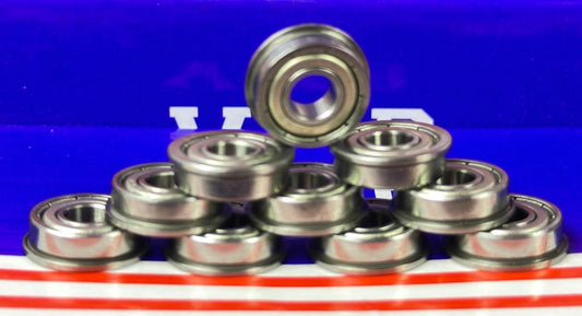 10-Pack Shielded Flanged Bearings FR4ZZ 1/4x5/8 inch Miniature Bearings