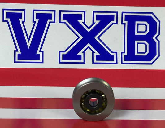 4mm Bore Bearing - 20mm 440C Stainless Steel Pulley U-Groove Track Roller Bearing 4x20x7mm