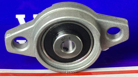 MFL4 Pillow Block Bearing - 1/4" Flanged Miniature Mounted