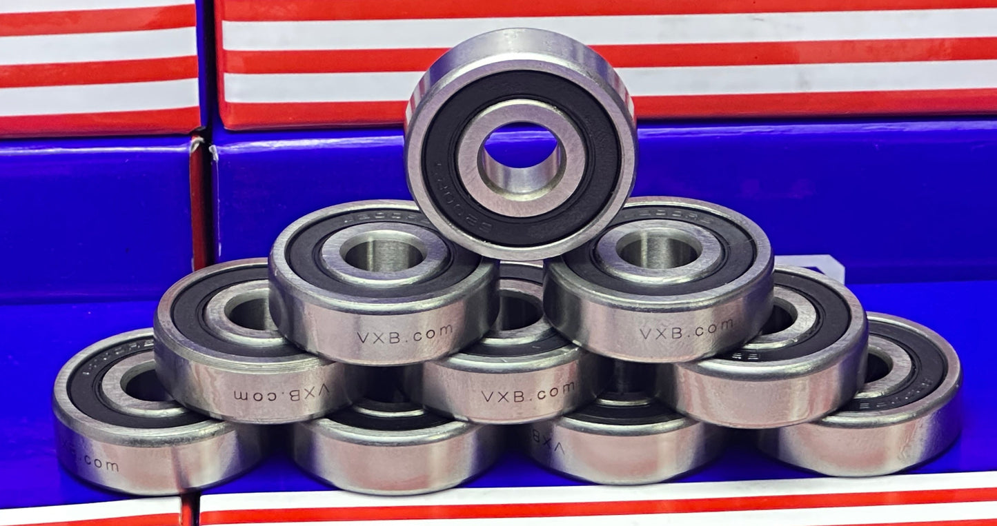 10-Pack 6200-2RS Ball Bearing - Premium - Sealed