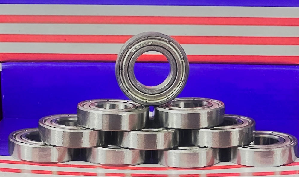 10-Pack 61901ZZ 12x24x6mm Double Shielded Bearing