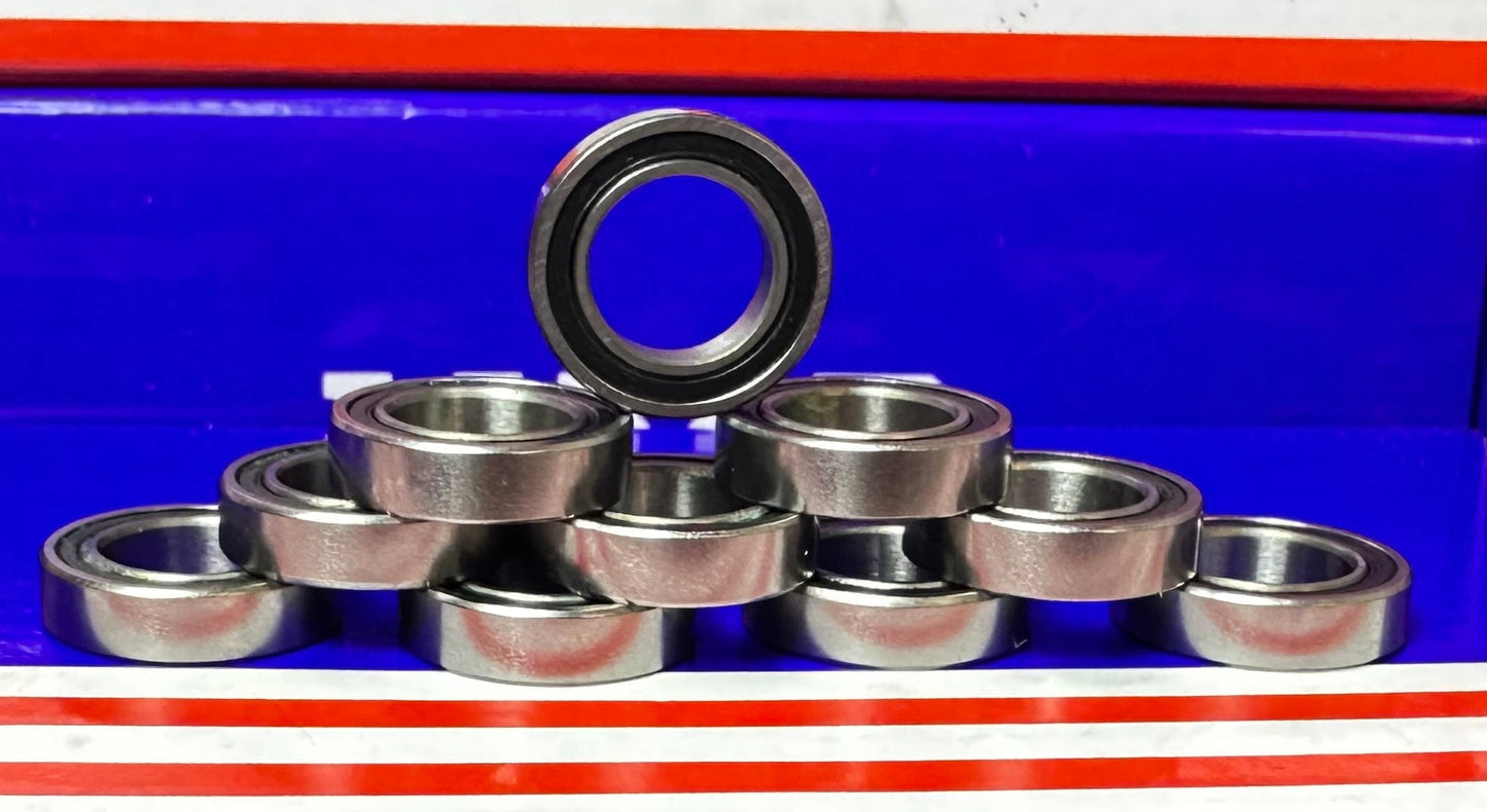 10-Pack R1038-2RS Ball Bearings 3/8" x 5/8" x 5/32" - Miniature - Sealed