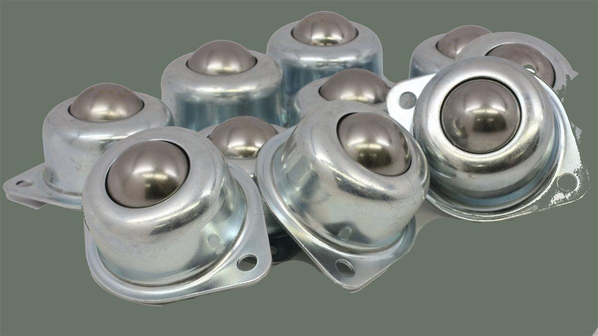 2 Holes Flange Ball Transfer Unit 10-Pack Mounted Surface Bearings