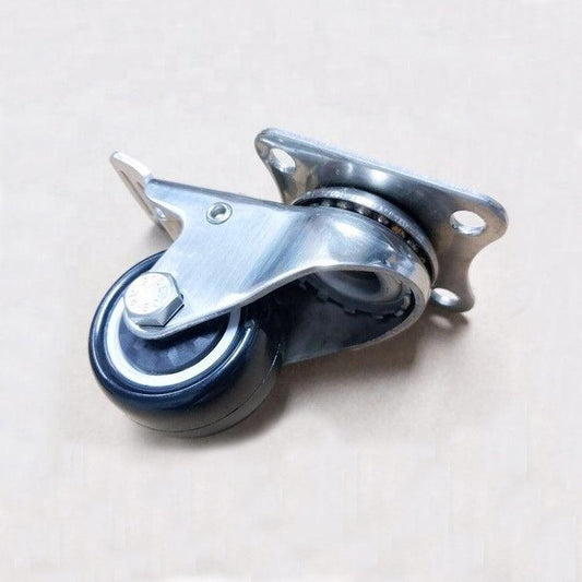 2" Stainless Steel Caster PU Wheel - Top Plate & Brakes
