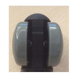 10-Pack 2" Twin Wheels PU Plastic Caster - 10.9mm Dia. Threaded Stem-