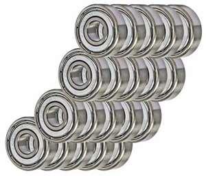 20-Pack Bearings 606ZZ 6x17x6mm - Shielded - Miniature
