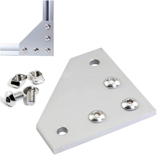 2020 Aluminum Corner Connector 90 Degree T-shape, 60 x 60 x 4mm, L type, V groove, extrusion Profile