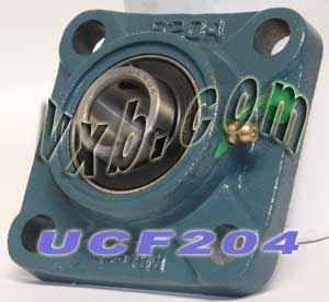 20mm Bearing UCF-204 + Square Flanged Cast Housing Mounted Bearing