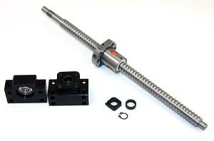 21 inch Travel Stroke 16mm Anit-Backlash Ballscrew set - Nut & Bearing Supports