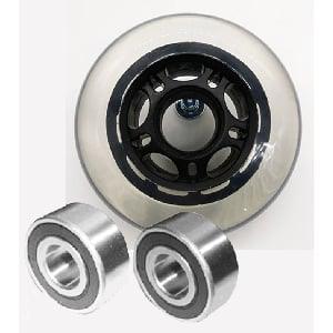 22mm ID 72mm OD Luggage Wheel + 2 Sealed Bearing 6x22x7mm