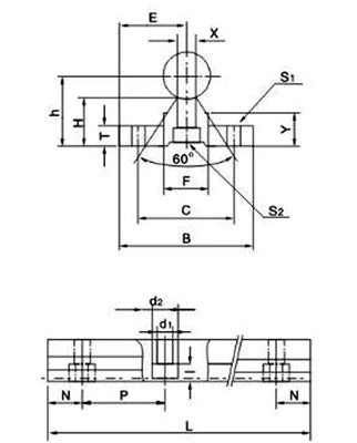25mm 120" Aluminum Supported Rail Guideway Linear Motion System