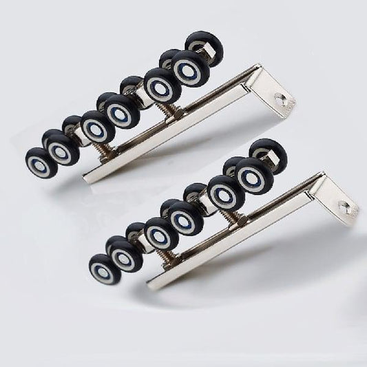264lbs Load Capacity Pair of 12 Wheels Sliding Door Hardware