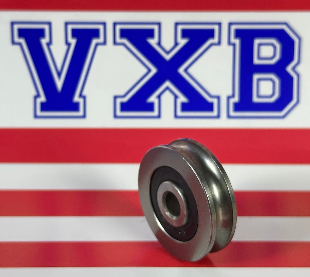 6mm Bore Bearing - 30mm 440C Stainless Steel Pulley U-Groove Track Roller Bearing 6x30x8mm