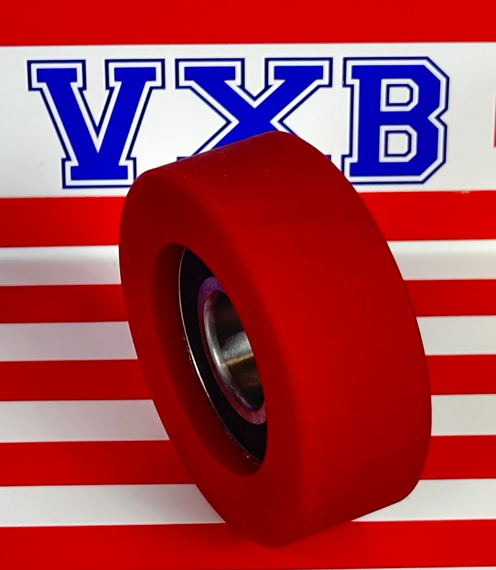 PU20x70x25ZZ Shielded Polyurethane COvered Bearing - Black Tire 20x70x25mm