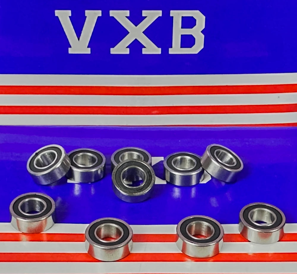 10-Pack Sealed Bearings R188-2RS 1/4x1/2x3/16 inch Miniature Bearings