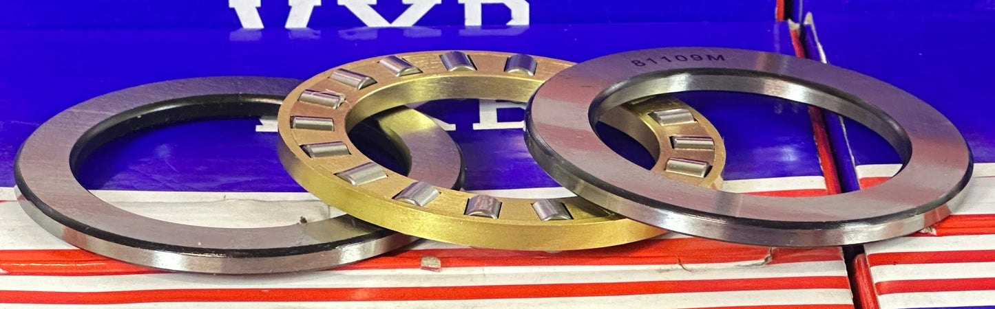 81109M Cylindrical Roller Thrust Bearing 45x65x14mm - Bronze Cage