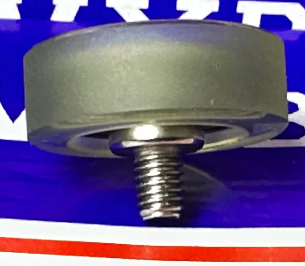 PU3x12x3ZZ GREEN PU Covered Bearing M3 Stud