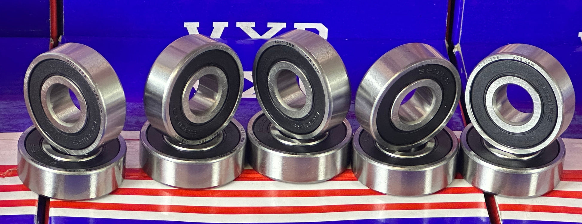 10-Pack Premium 6201RS Sealed Bearing
