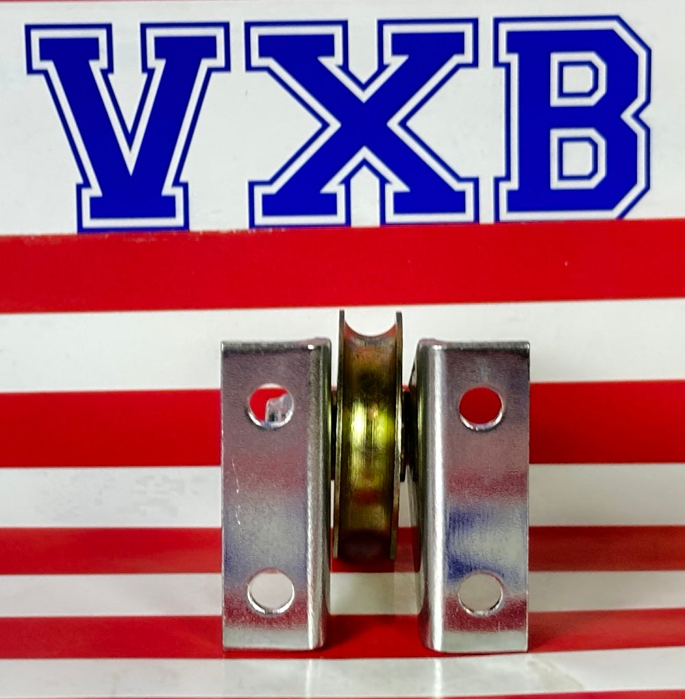 6.4mm Bore Bearing - 38mm Steel Wire Rope Cable Track Pulley - Triangular 2L bracket