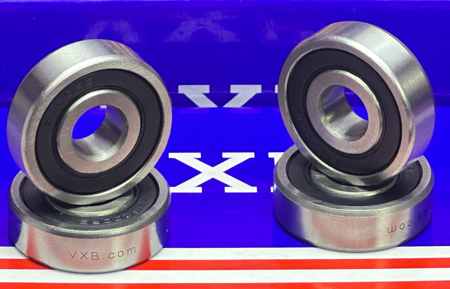 4-Pack 6200-2RS Ball Bearings Dual Sided Rubber Sealed