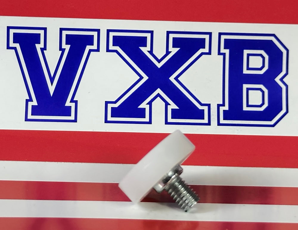 Flat Nylon Ball Bearing - 22mm White Plastic Tire for sliding doors & windows