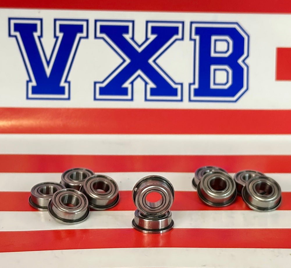10-Pack Flanged Shielded Bearings 5x11x4 Miniature