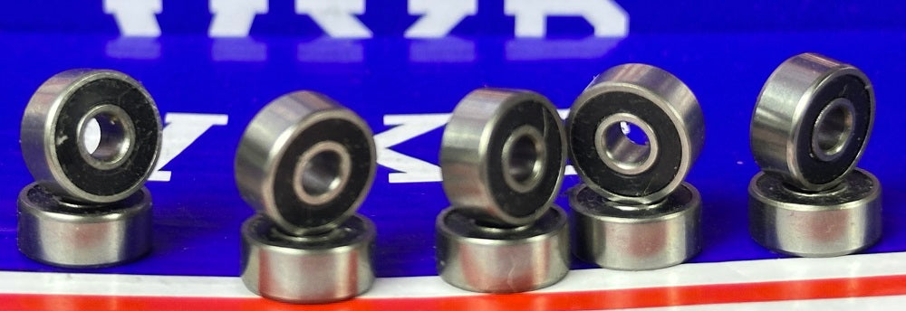 10-Pack Sealed Bearing R2-2RS 1/8" x 3/8x5/32 inch Miniature