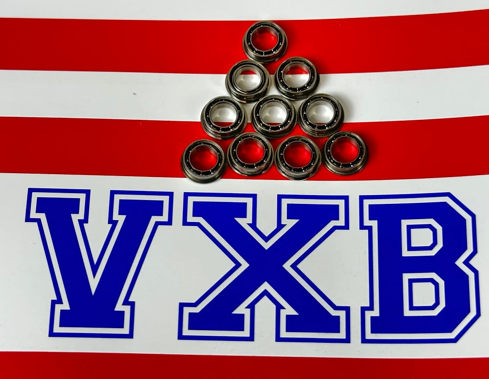 10-Pack Flanged Bearings 5x8 Open 5x8x2 Miniature