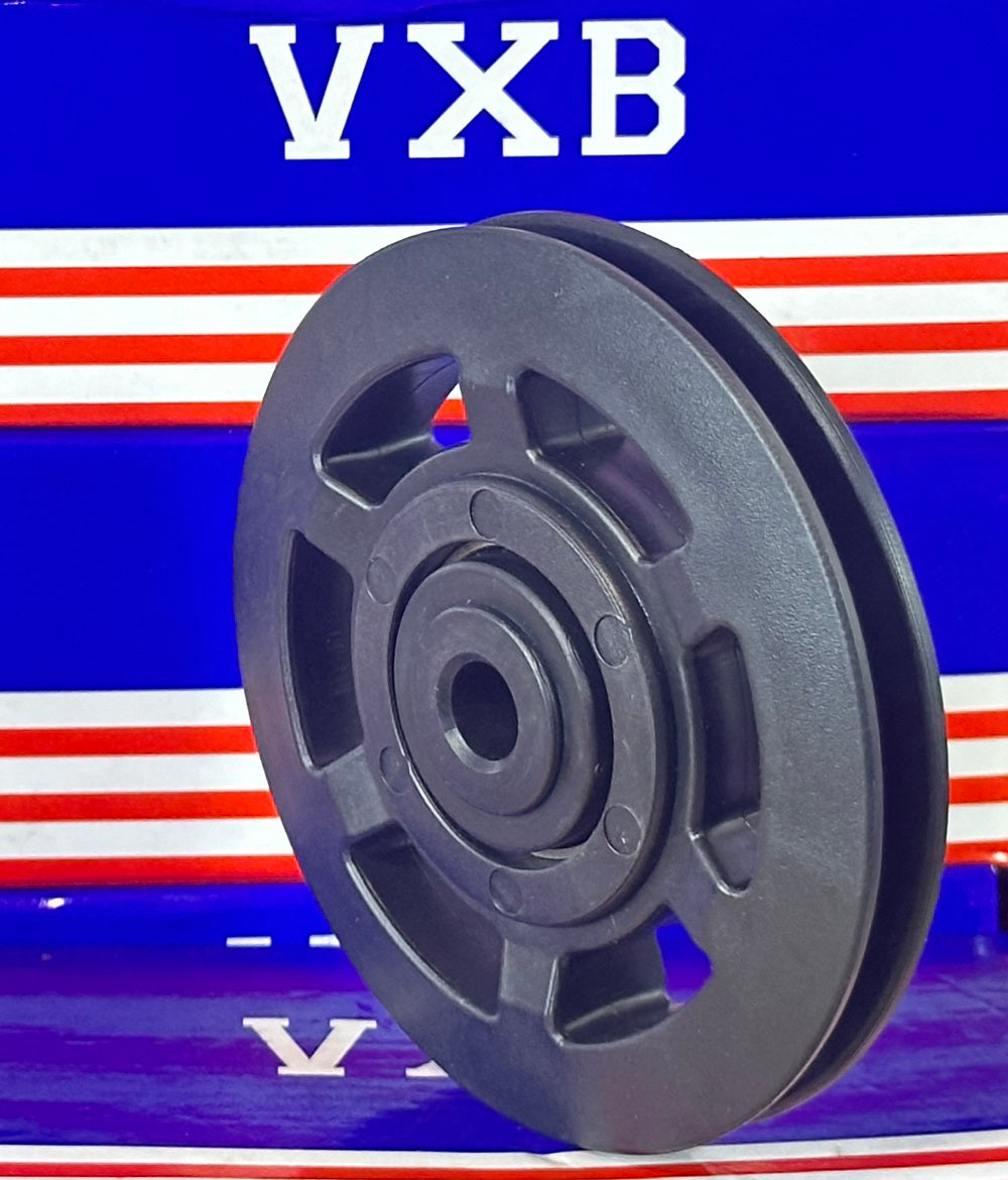 10mm Bore Bearing - 95mm Steel Wire Rope Cable Track Pulley 10x95x18mm