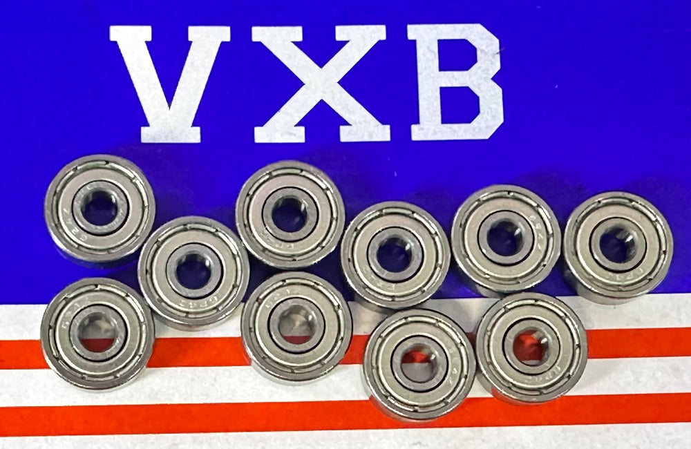 10-Pack 624ZZ Shielded 4x13x5 Miniature Bearing