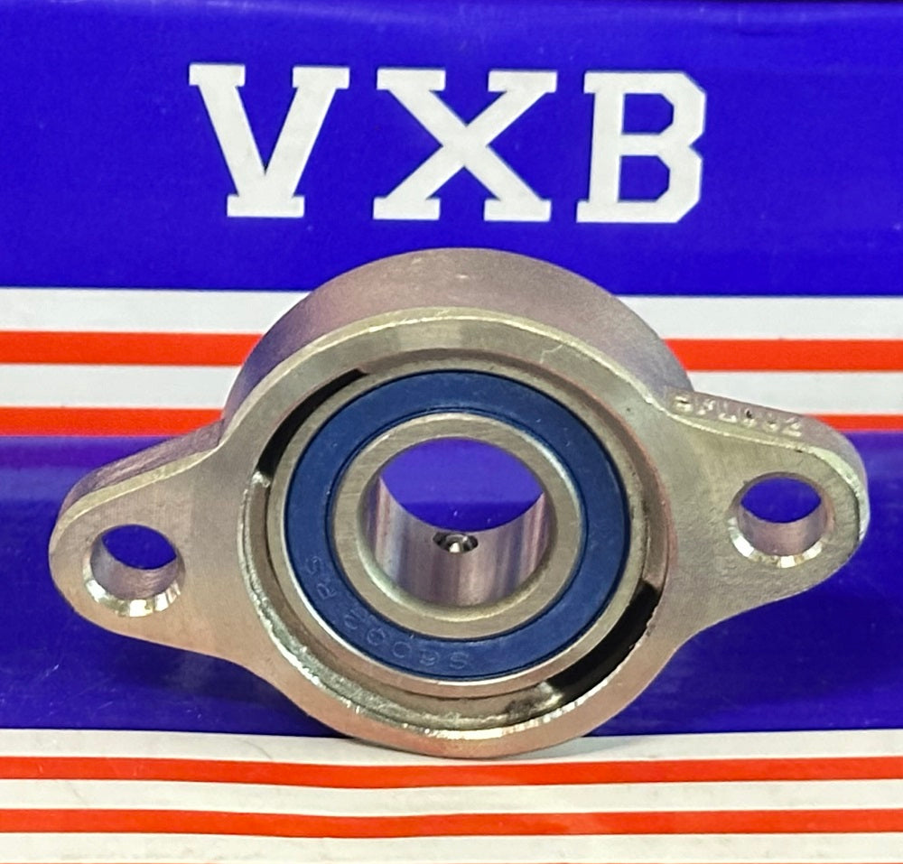 15mm Miniature Flanged Block Stainless Steel Mounted Bearing