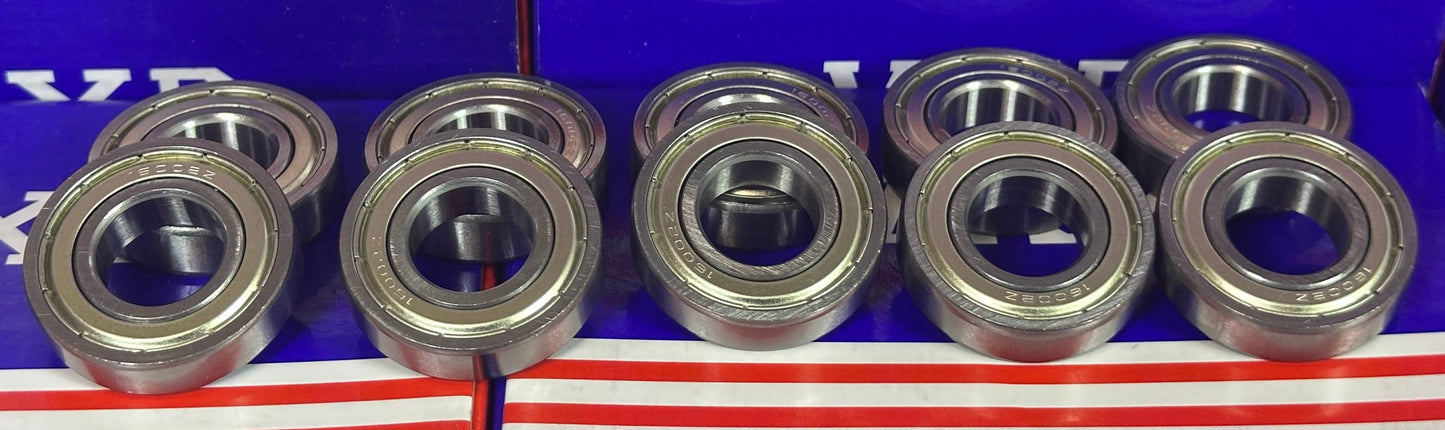 10-Pack 16002ZZ 15x32x8mm Shielded on Both Sides Bearing