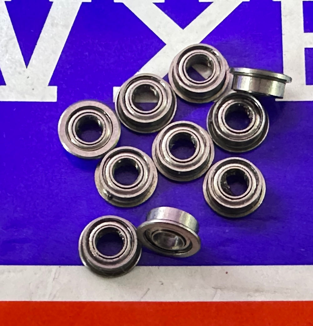 10-Pack SLOT CAR Flanged Bearings 3x6x2.5 - Shielded - Miniature