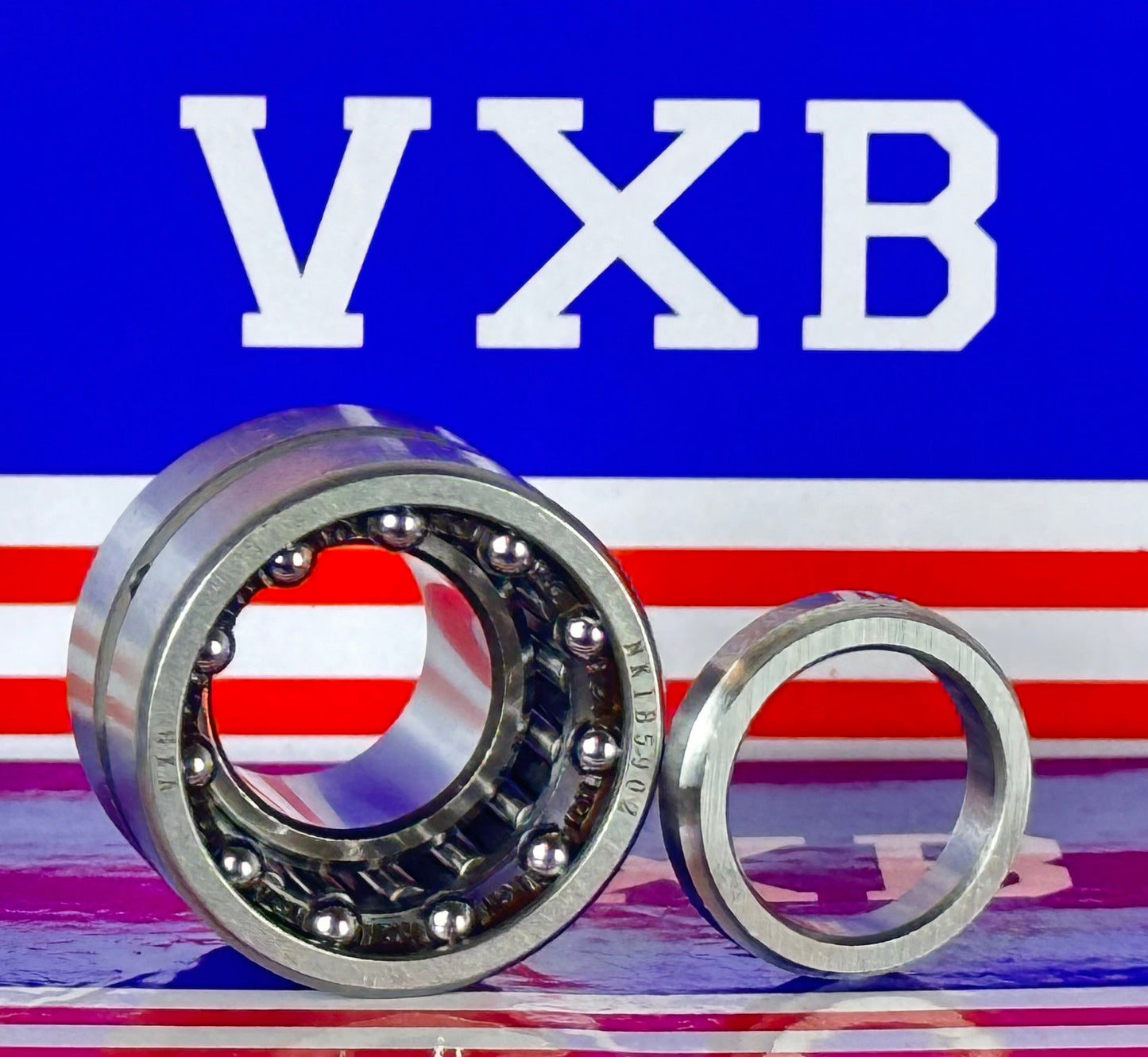 NKIB5902 Needle Roller Bearing - 3-Point Contact Ball Bearing 15x28x20mm - Machined Type
