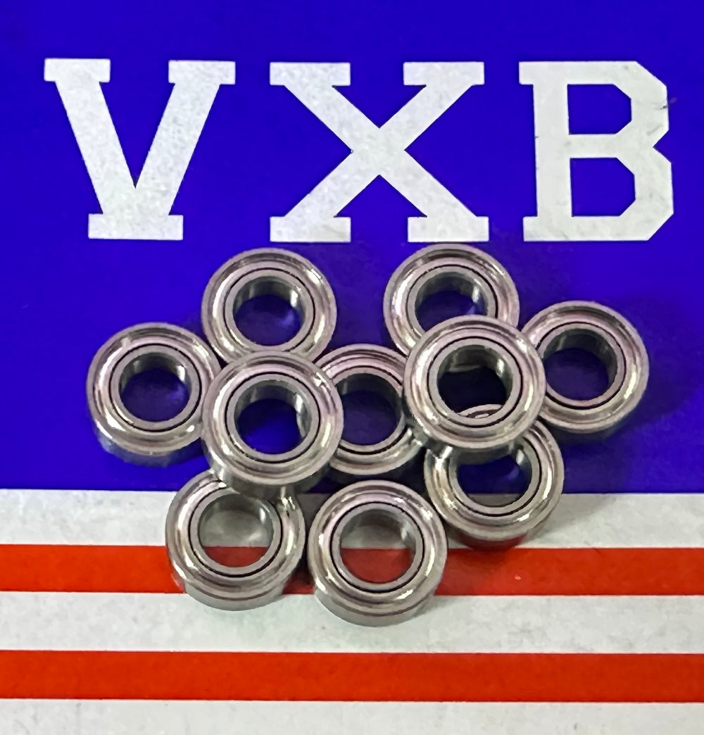 10-Pack 5x11x4 Stainless Steel Shielded ABEC-5 Miniature Bearings