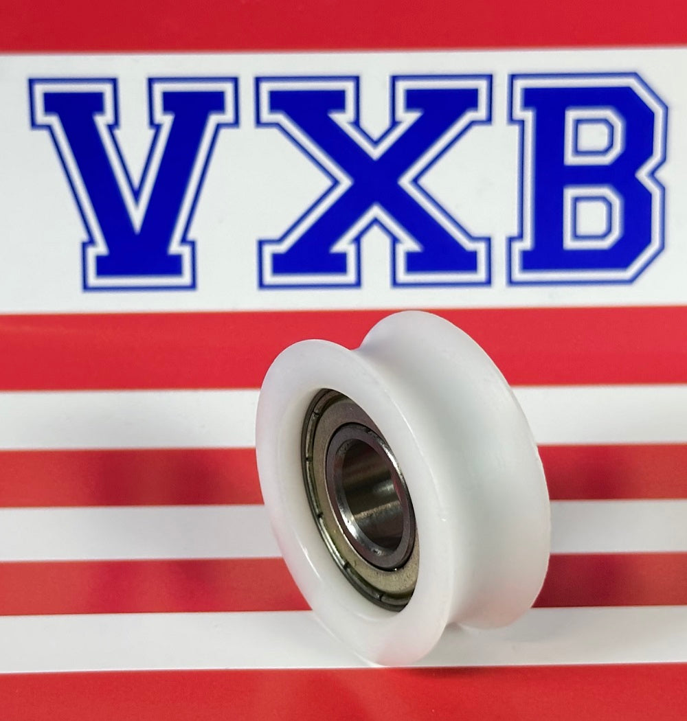 12mm Bore Bearing - 37mm Round Pulley V-Groove Track Roller Bearing 12x37x14mm