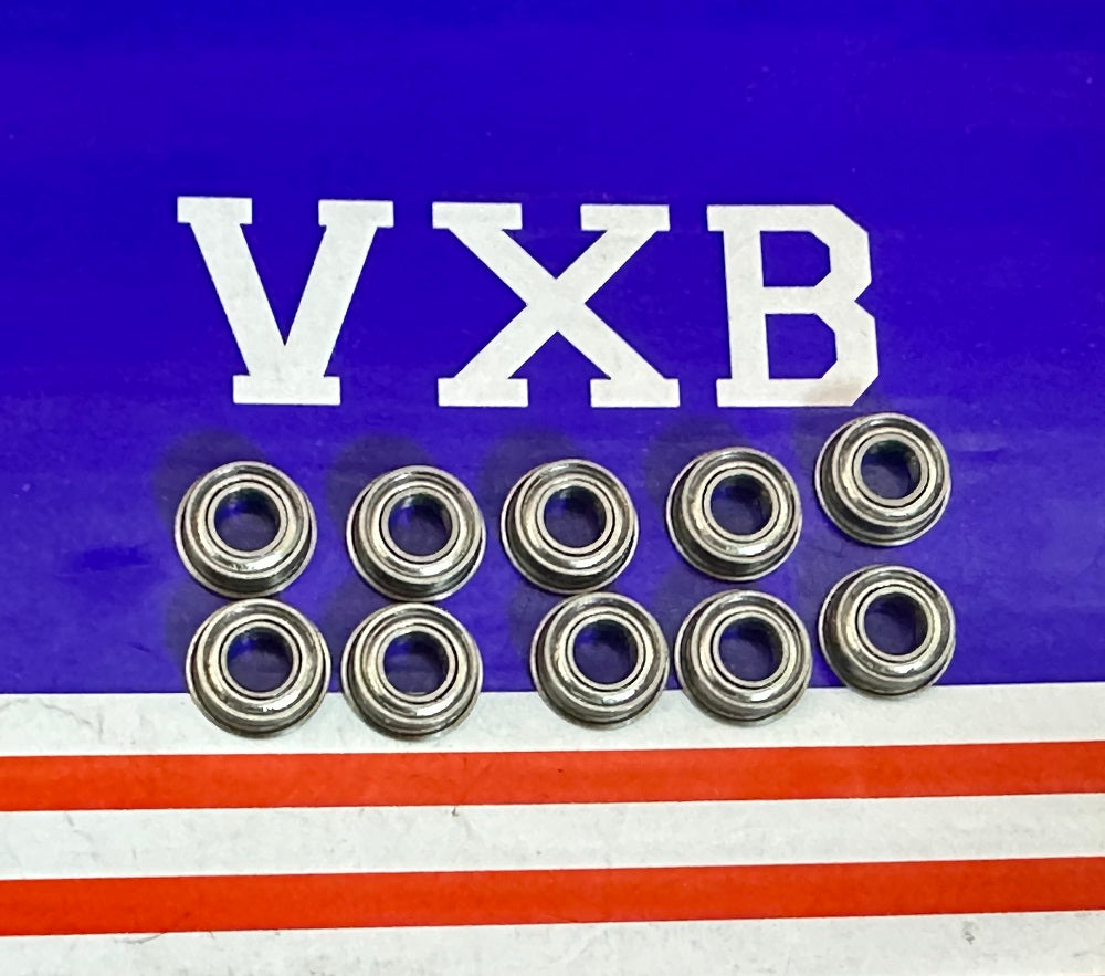 10-Pack Flanged Shielded Bearings MF84ZZ 4x8x3 Miniature