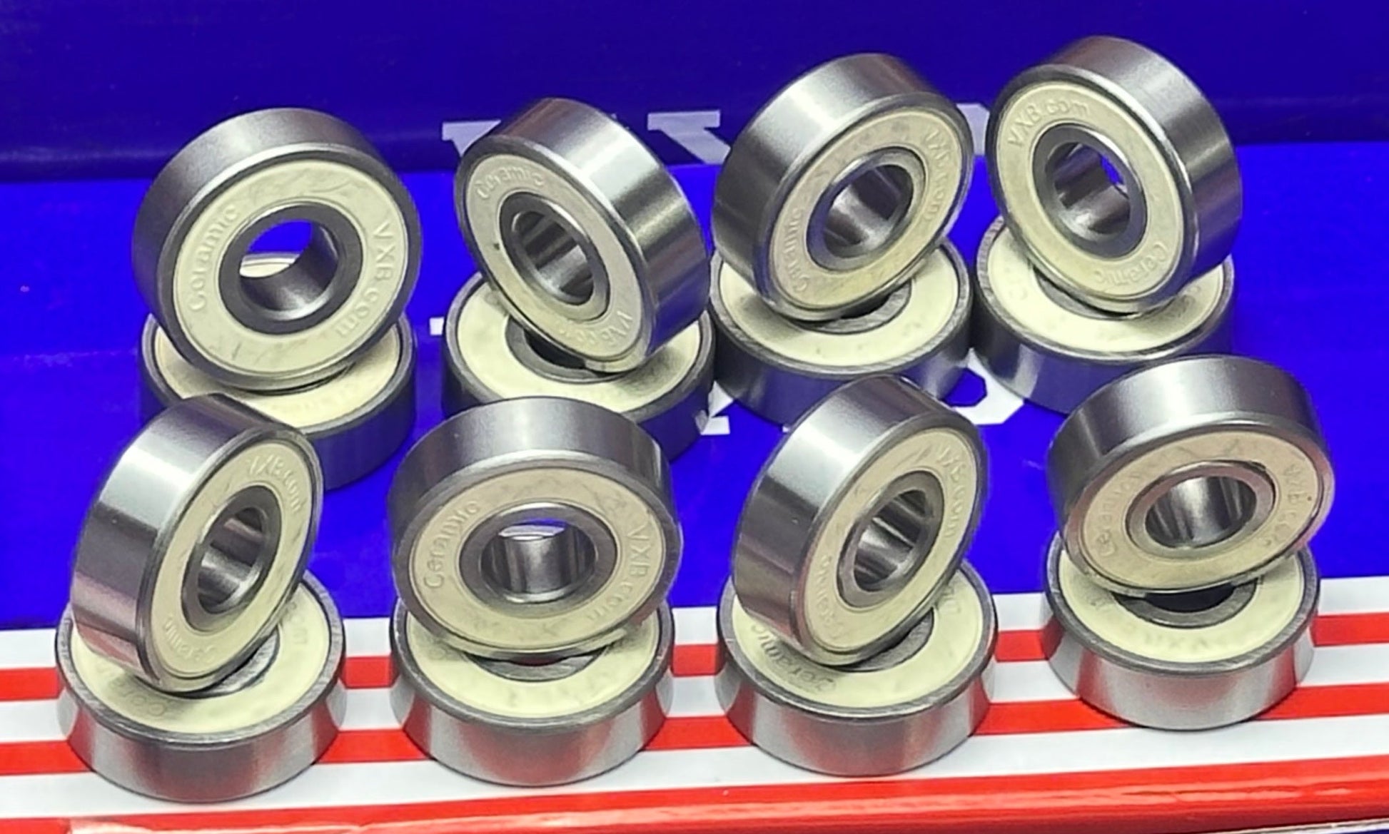 16-Pack inline Skates Sealed Smooth Hybrid Ceramic Bearing