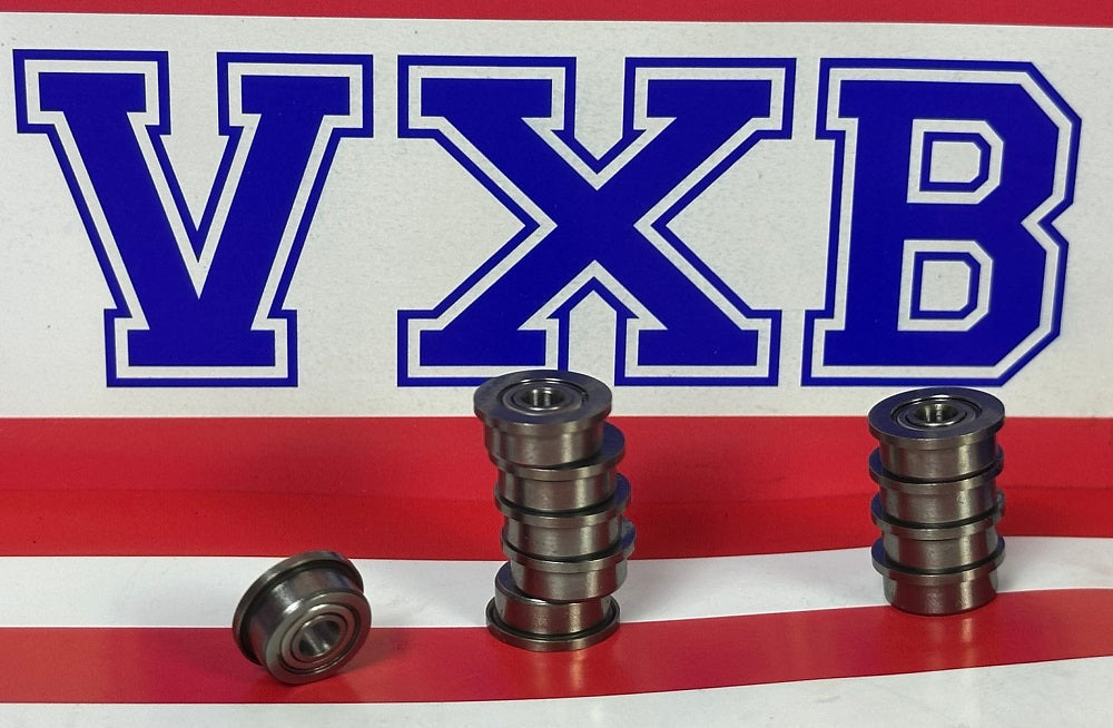 10-Pack Flanged Bearings 3x9x4 - Shielded - Miniature