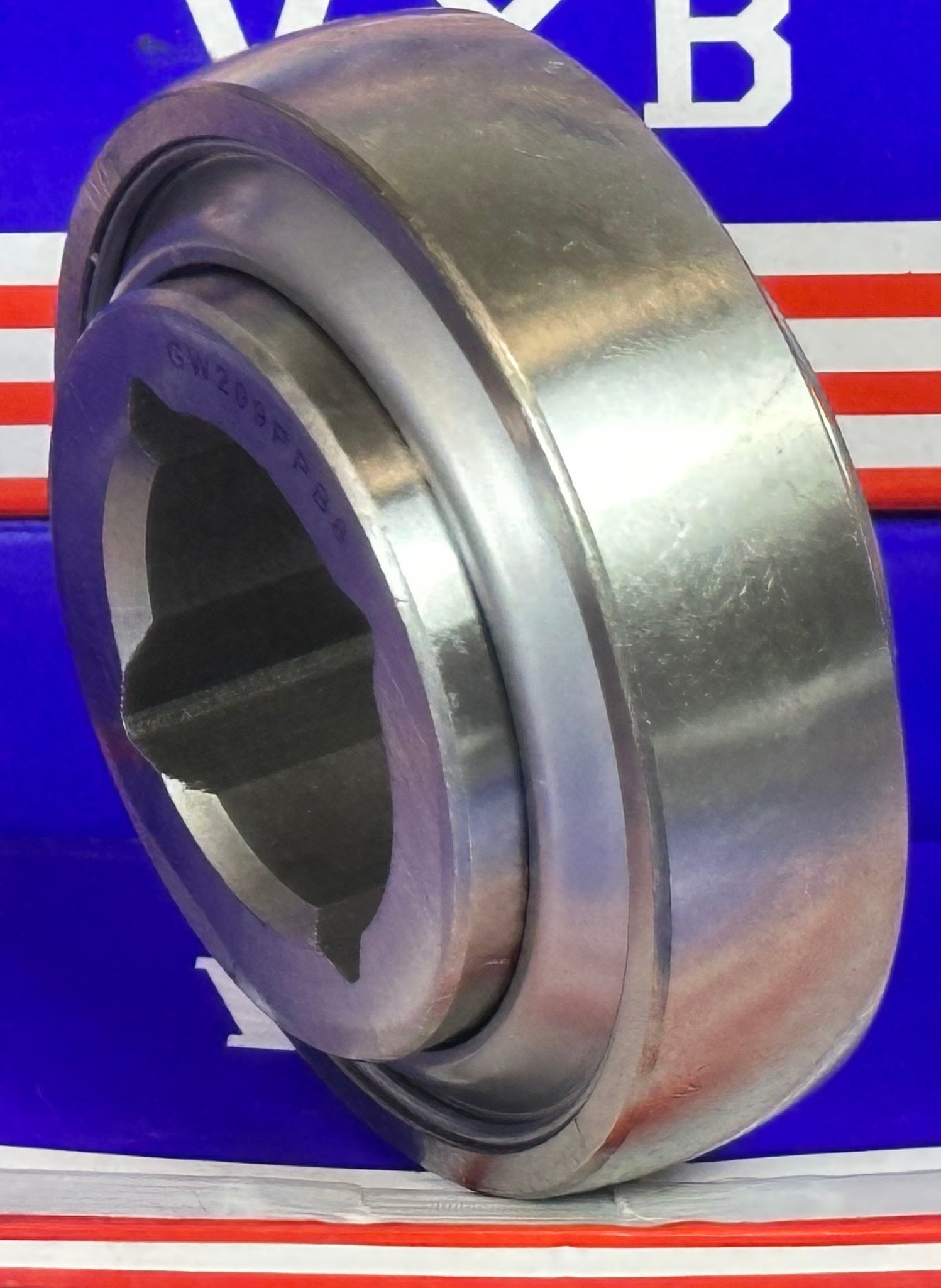 GW209PPB8 Agricultural Heavy Duty Bearing, 1-1/4" Square Bore Disc Bearing Greasable