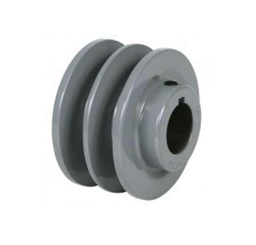 2AK 3/4" Bore Solid Sheave Pulley - 2.95" OD , Hex set screws for V-belts size 3L, 4L 2AK30-3/4"