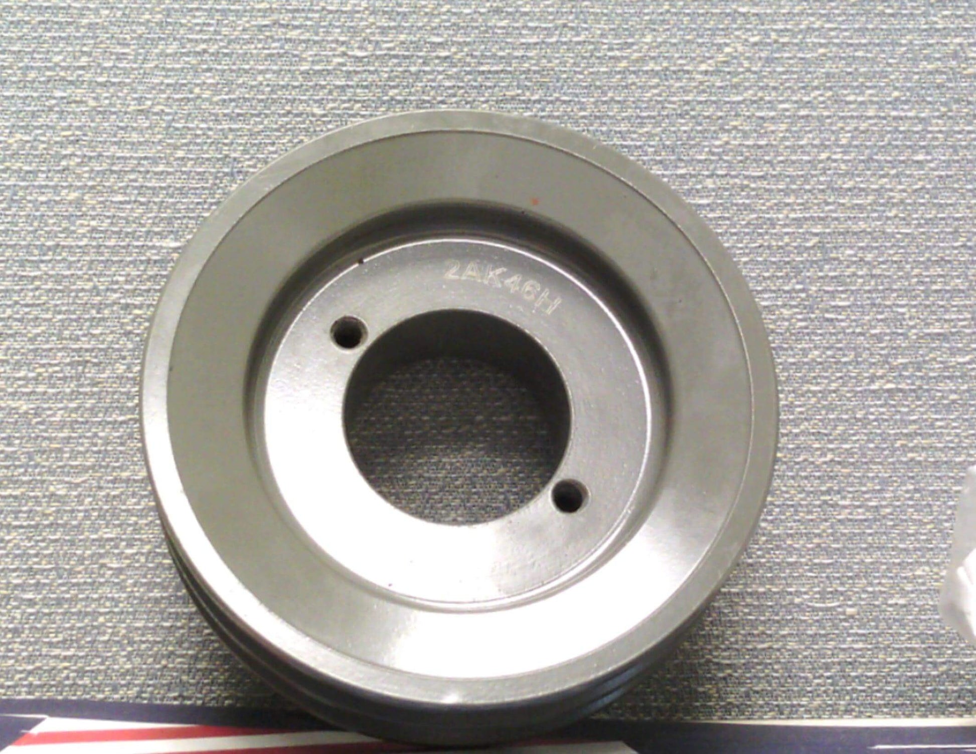 2AK46 H Bushing Solid Sheave Pulley - 4.6" OD Double Groove Pulley 2AK46H for V-belts size 4L, A, AX, 2AK46H (OD 4.6" )