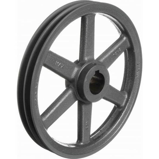 2BK105 1" Bore Sheave Pulley - 10.25" OD , Hex set screws 2 Grooves for V-belts size 5L, 2BK105-1"