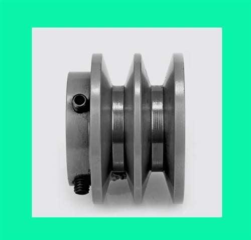 2BK23 5/8" Bore Solid Sheave Pulley - 2-1/4" OD , Hex set screws for V-belts size 4L, 5L 2BK23-5/8"
