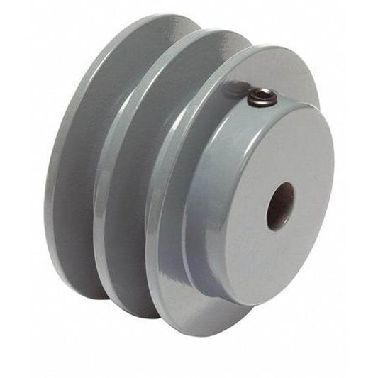 2BK40 1/2" Bore Solid Sheave Pulley - 4" OD , Hex set screws for V-belts size 4L, 5L 2BK40-1/2"