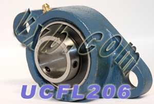 30mm Bearing UCFL206 + 2-Bolt Flanged Cast Housing Mounted Bearing