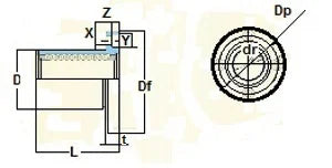 30mm Bearing/Bushing LMF30UU Linear Motion