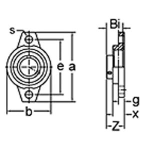 30mm Miniature Flanged Block Stainless Steel Mounted Bearing