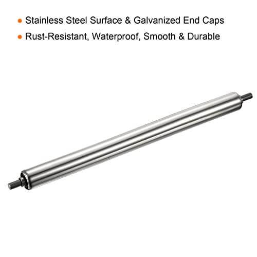 Gravity Conveyor Roller - 1" Diameter x 12" Length - Stainless Steel